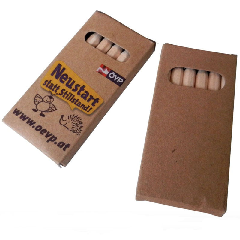 6 Color Natural Wood Colored Pencil