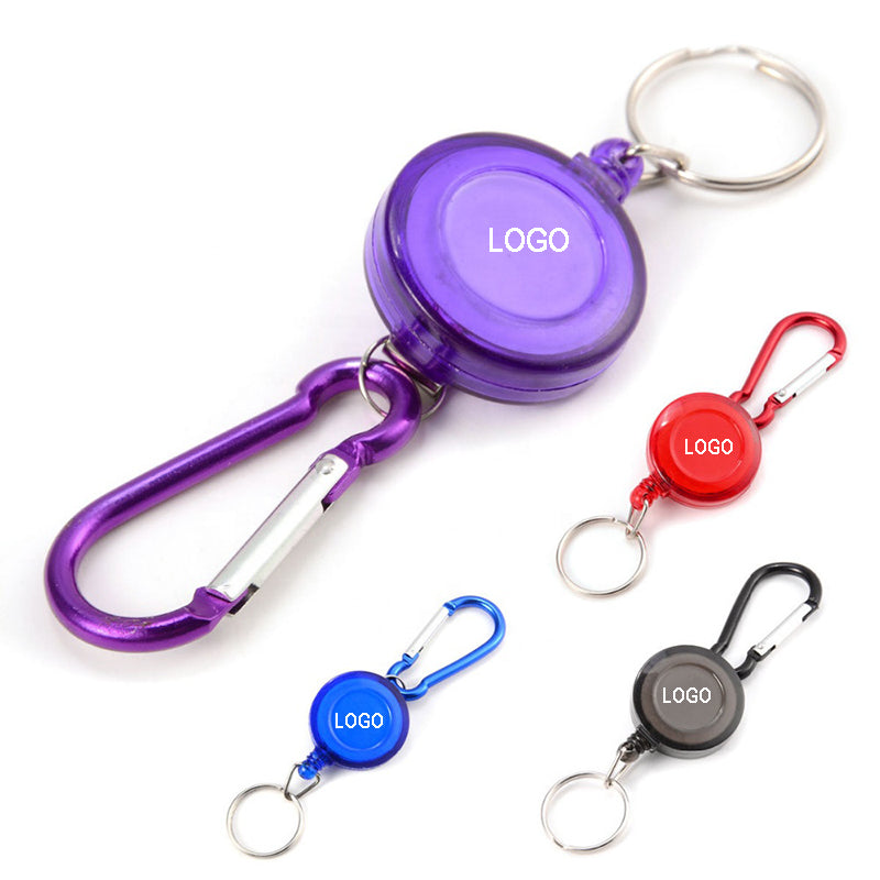 Recoil Retractable Reel Strap Clip Key Chain