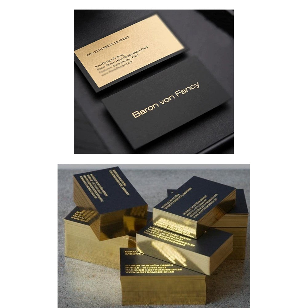 Black Business Card W/ Gold Foil