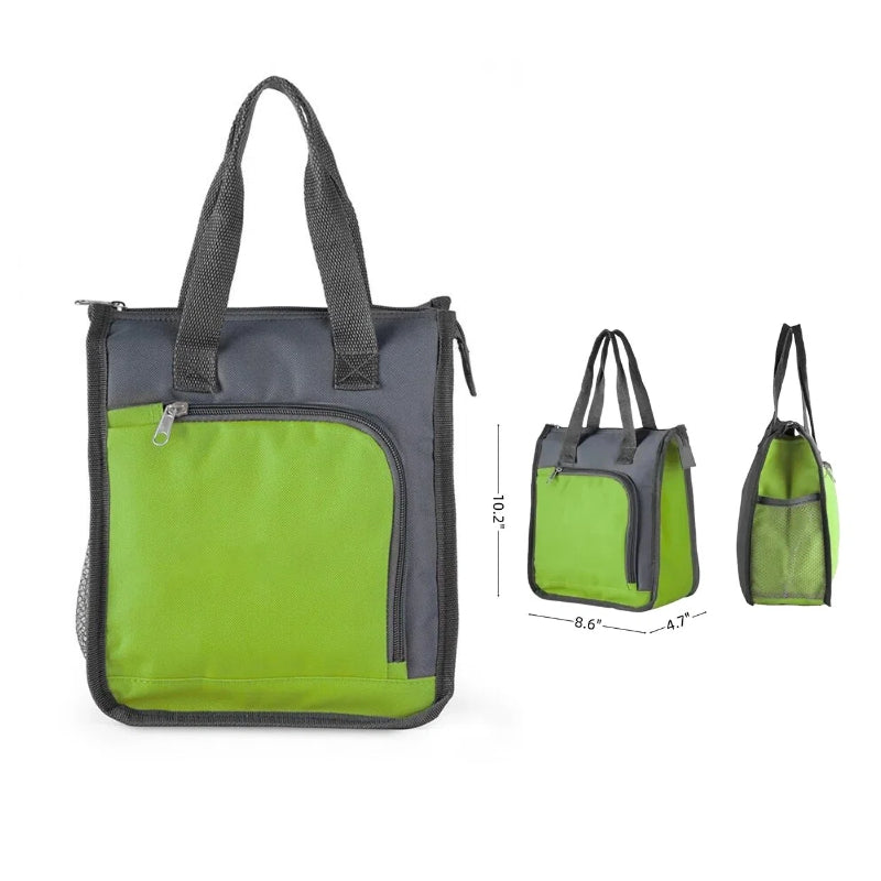 Color-Block Portable Oxford Lunch Bag