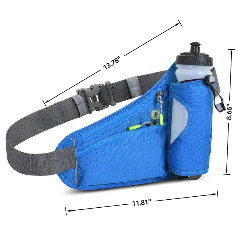 Water-Resistant Running Waist Pack W/ Bottle Holder