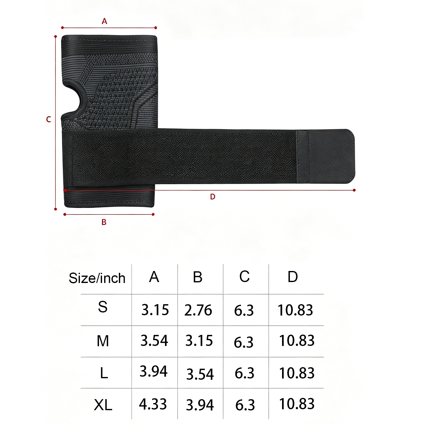 Single Knitted Breathable Nylon Wrist Wrap
