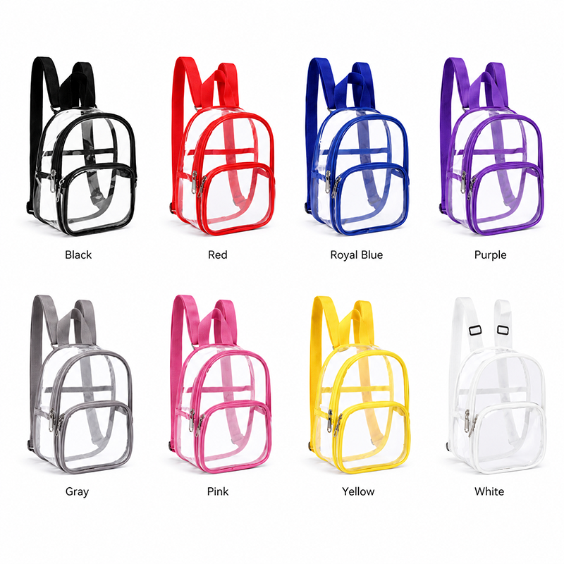 Clear Pvc Stadium Approved Transparent Backpack