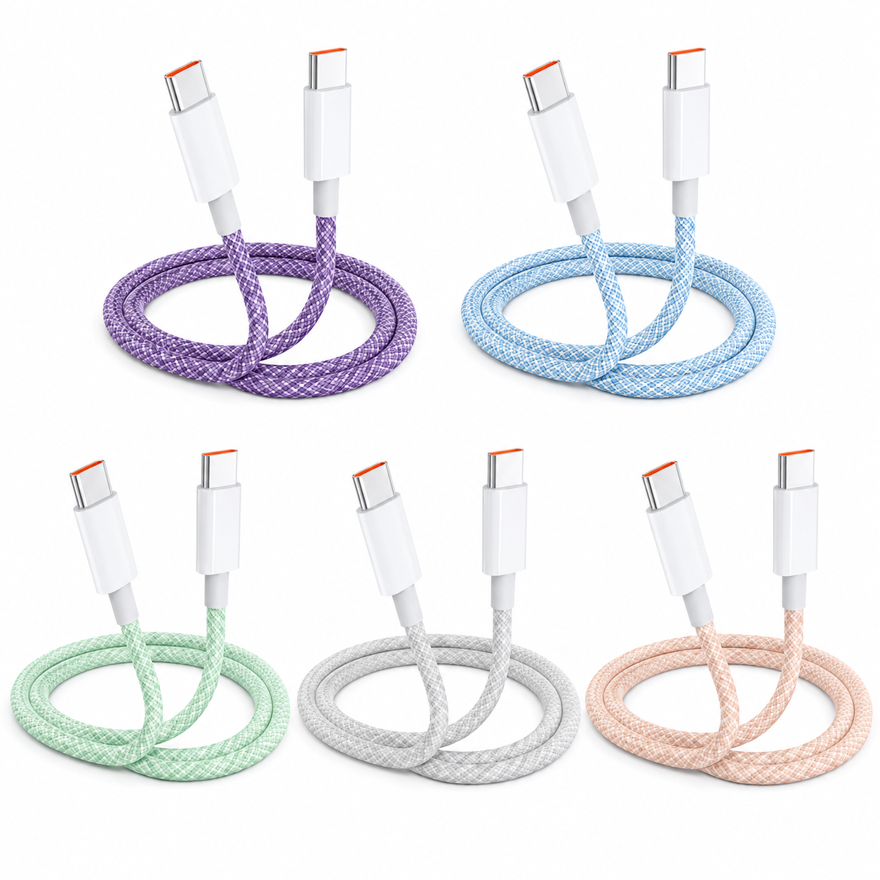 20W Braided Nylon Fast Charging Usb-C Cable