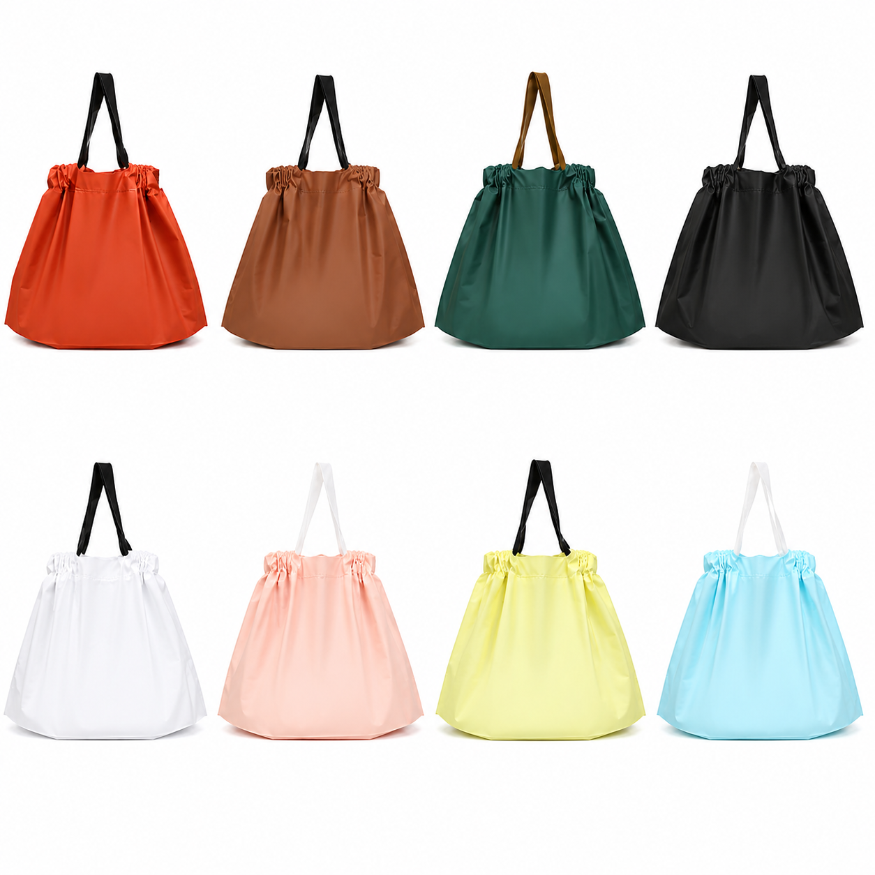 13.78" Waterproof Pu Coated Drawstring Takeout Bag