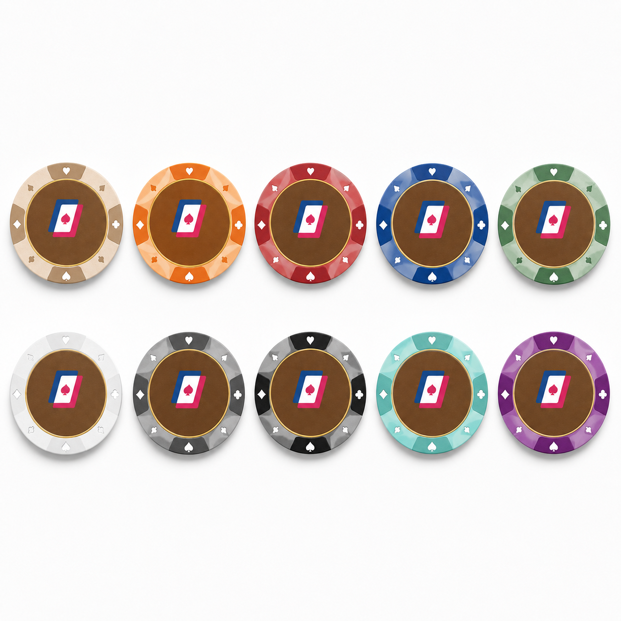 Ceramic Poker Chip Casino Style Clay Composite Chip