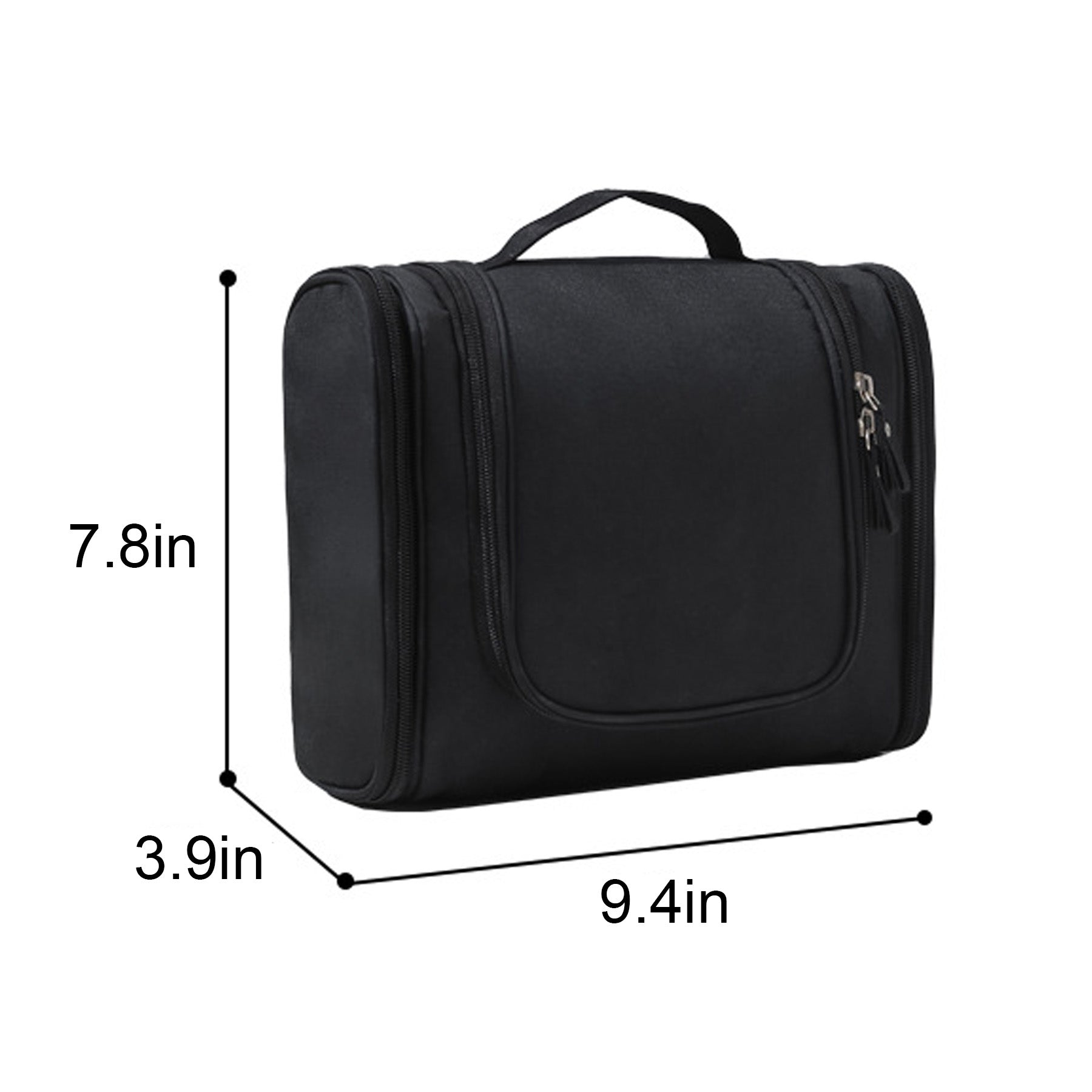 Waterproof 4-Compartment Hanging Hook Polyester Toiletry Bag