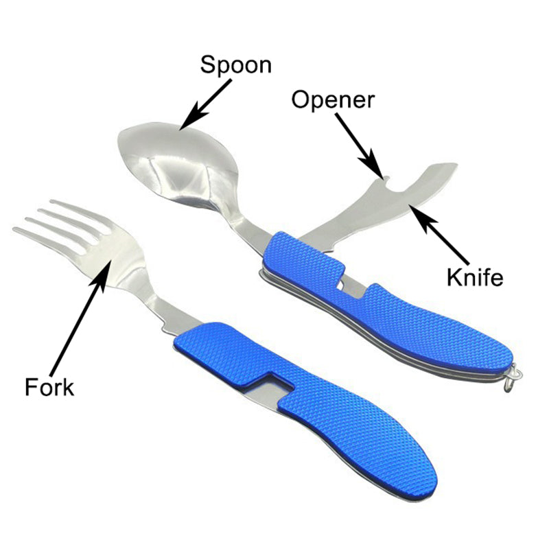 1 1/4" X 1 1/2" X 1 2/5" 4In1 Folding Cutlery Set