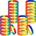 Gay Pride Rainbow Wristbands LGBT Silicone Bracelets