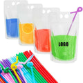 16 oz Juice Drink Pouch With Straw
