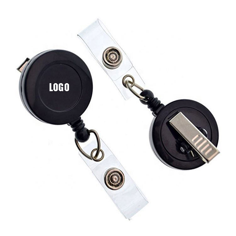 Retractable Round Badge Holder with alligator clip