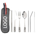 Portable Reusable Stainless Steel Flatware Set 8-Piece