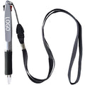 2-color ball point pen with lanyard