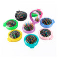 Travel Folding Hair Brush With Mirror
