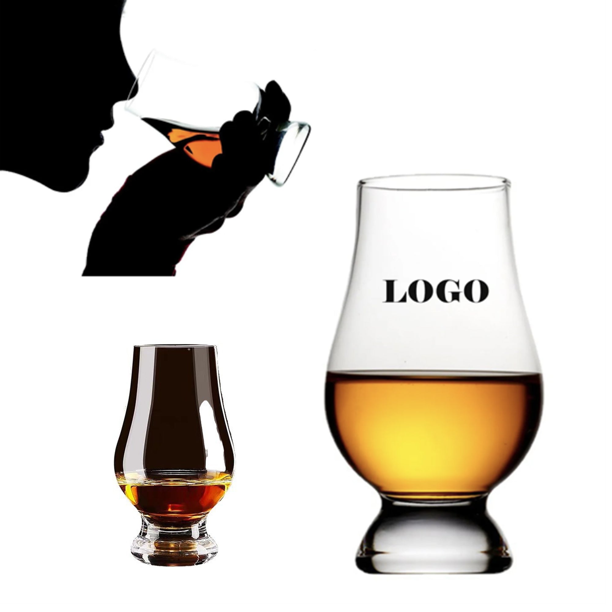 Clear Scottish Whisky Glass With Sturdy Base