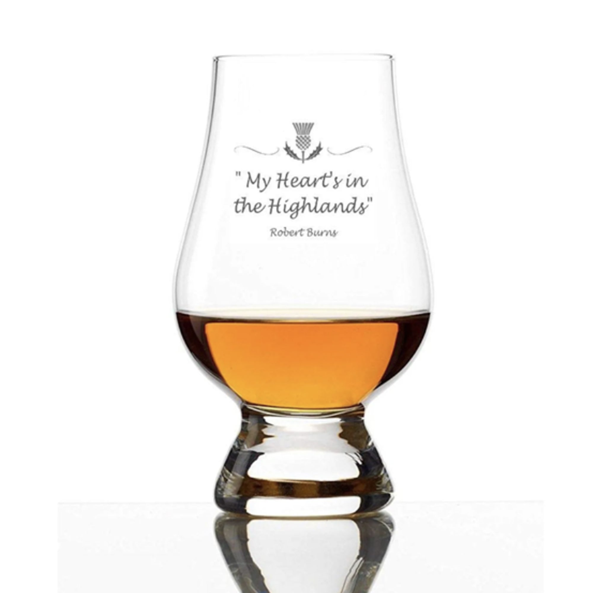 Clear Scottish Whisky Glass With Sturdy Base