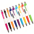 Retractable Plastic Ballpoint Pen W/ Colorful Clip