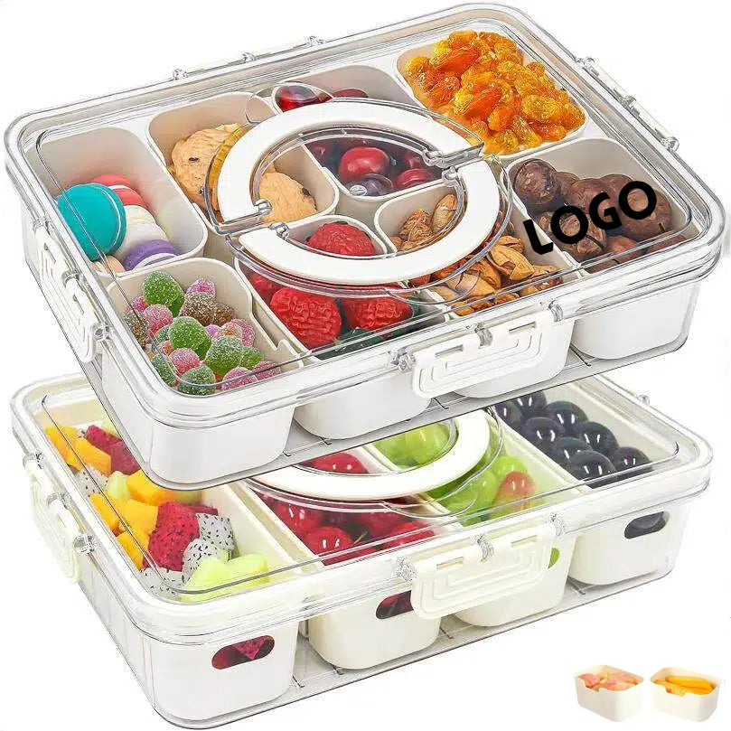 8-Compartment Portable Snack Box