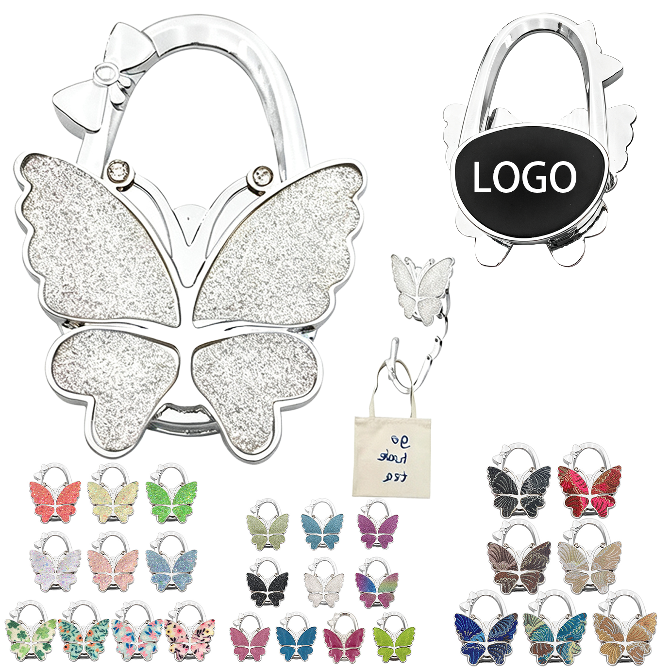 Butterfly Shaped Foldable Zinc Alloy Purse Hook