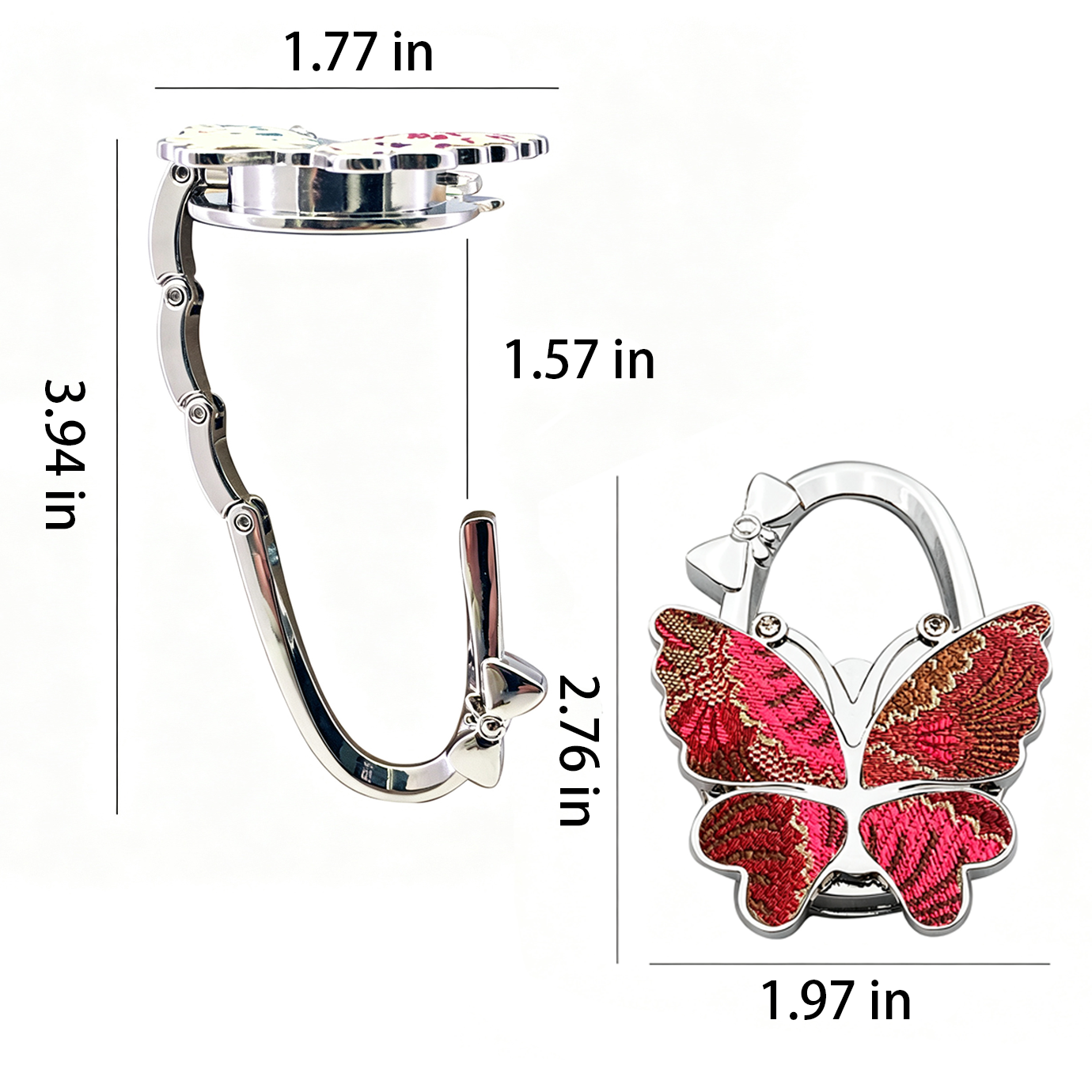 Butterfly Shaped Foldable Zinc Alloy Purse Hook