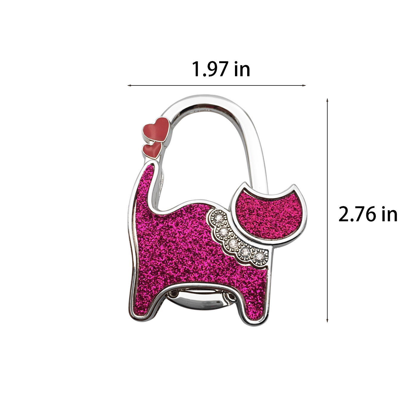 Cat Shaped Foldable Alloy Purse Hook