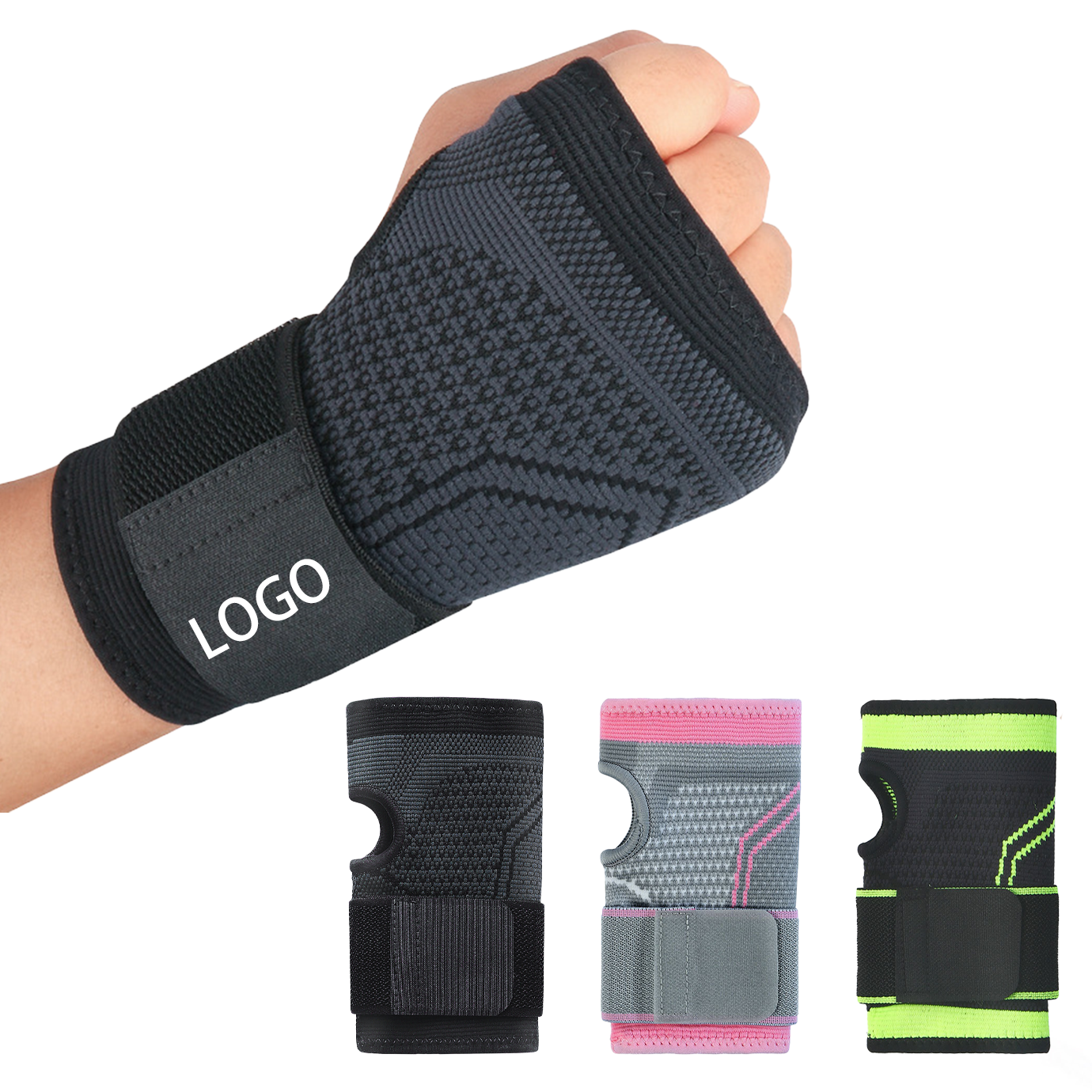 Single Knitted Breathable Nylon Wrist Wrap
