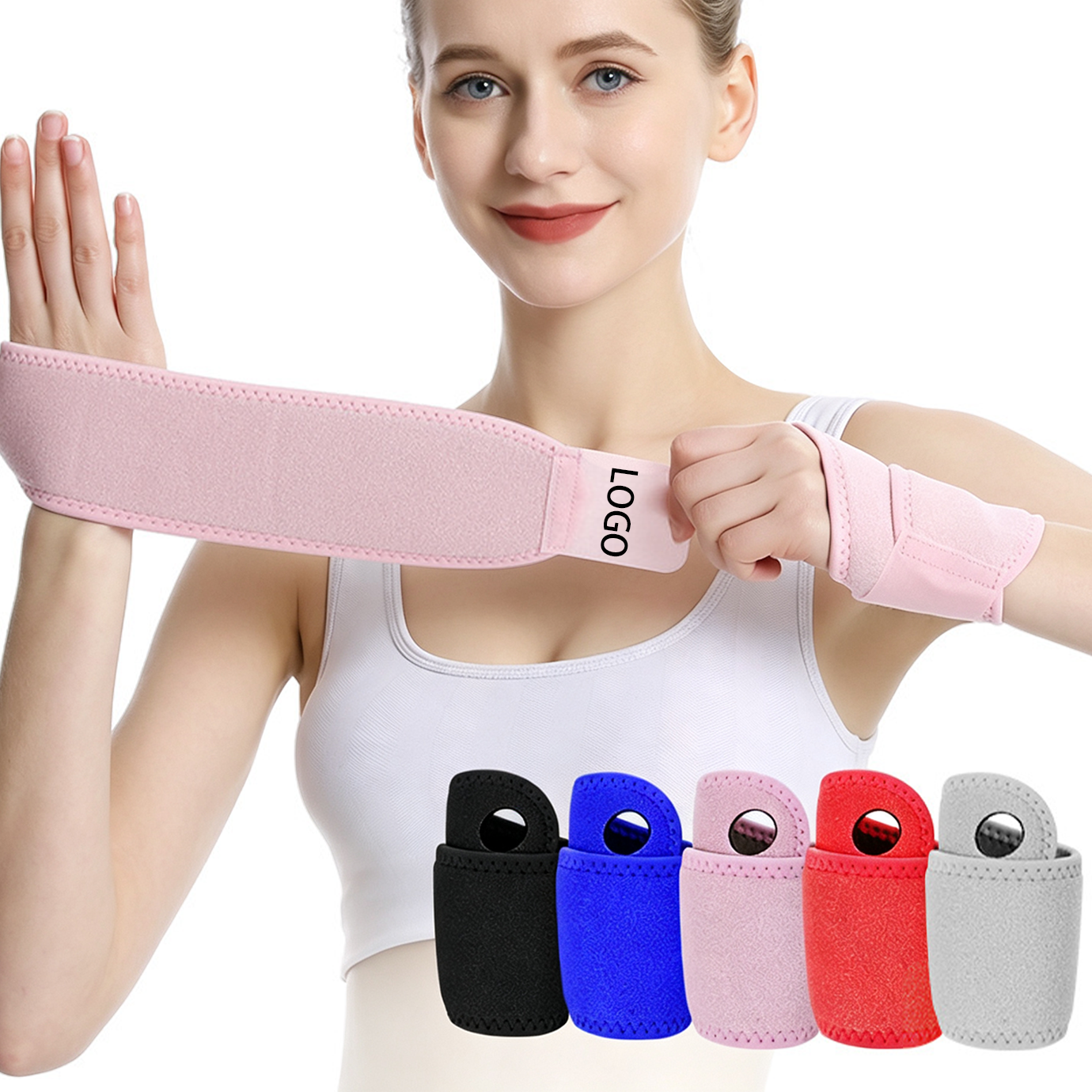 Adjustable Spandex Wrist Wrap W/ Thumb Hole