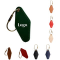 Minimal Rhombus Pu Leather Key Tag