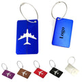 Airplane Cutout Metal Luggage Tag