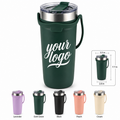 Carry Handle 24 Oz Large Capacity 304 Stainless Steel Insulated Coffee Tumbler