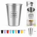 12oz Brushed Finish Stackable Stainless Steel Cold Drink Tumbler