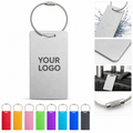 Frosted Aluminum Luggage Tag Cable Loop Travel Tag