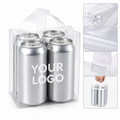 10" Transparent Pvc 4 Can Cooler Tote Bag Handle Carrier Ice Bag