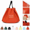 13.78" Waterproof Pu Coated Drawstring Takeout Bag