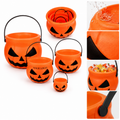 Halloween Pumpkin Bucket Five Piece Set Nesting Candy Container