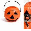 4.33" Halloween Pumpkin Candy Bucket Plastic Trick Or Treat Container