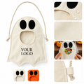 16.5" Ghost Cotton Canvas Drawstring Candy Bag
