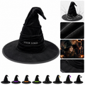 Adjustable Velvet Halloween Witch Hat