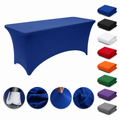 Fitted Polyester Table Cover Stretch Trade Show Tablecloth