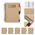 Kraft Cover Spiral Notebook Set W/ Pen