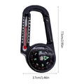 3-in-1 Mini Hook Compasses Aluminum Alloy Carabiner With Built-in Thermometer