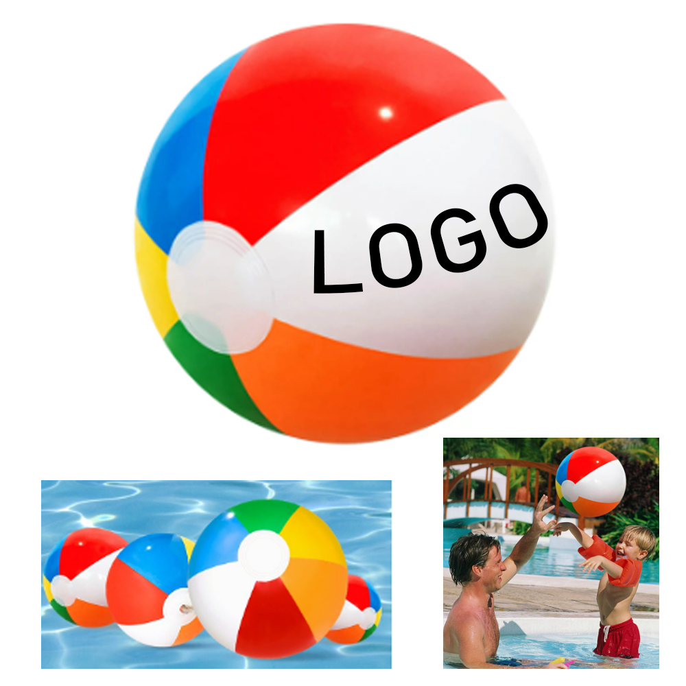 12'' Multicolored Inflatable Beach Ball For Summer Beach