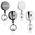 Metal Heavy Duty Retractable Badge Reel W/Belt Clip Key Ring