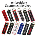 5'' Custom Embroidery Fabric Keychain with keyring